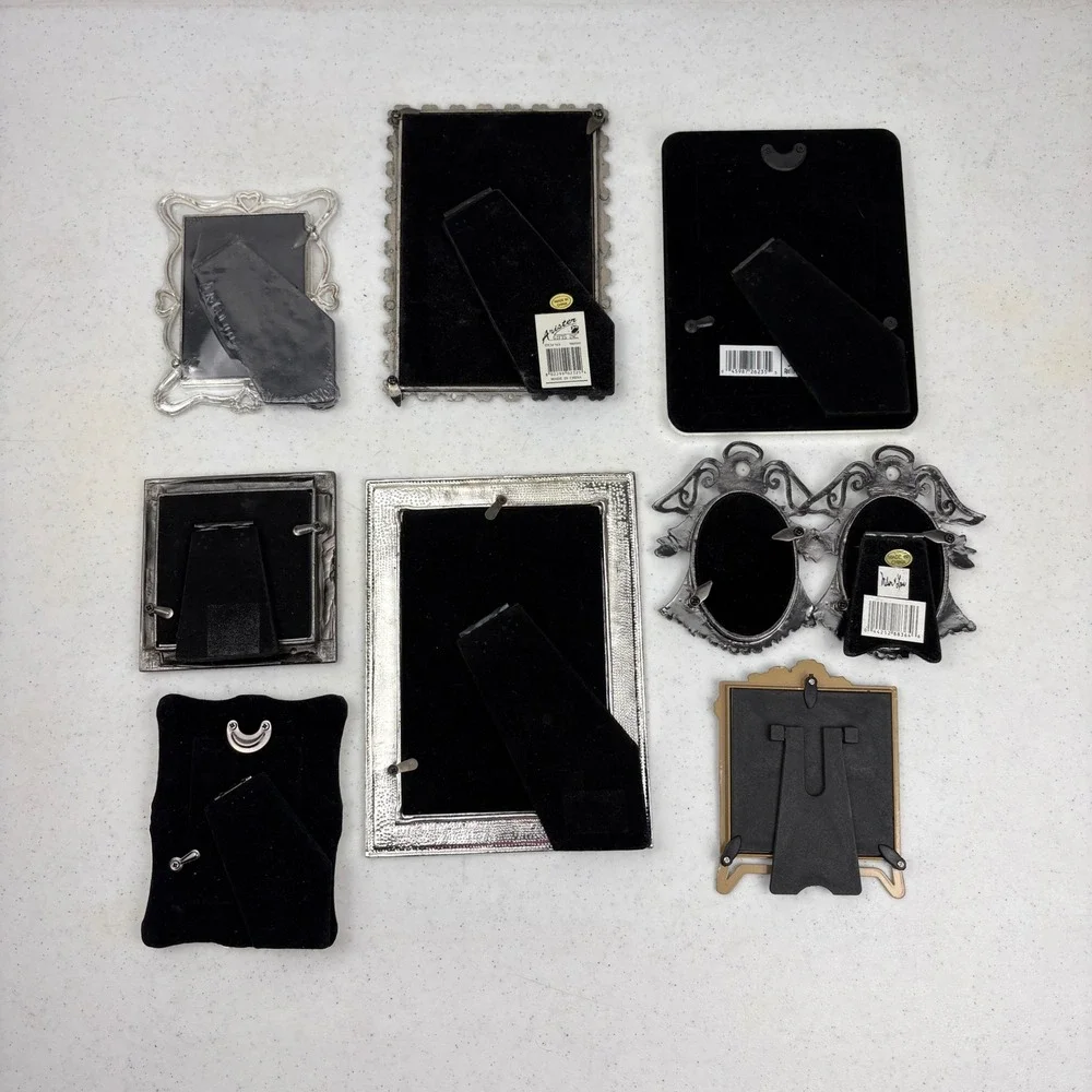 8pc‎ Small Gallery Picture Frame Lot Philip Whitney Milson Silver Floral Angel